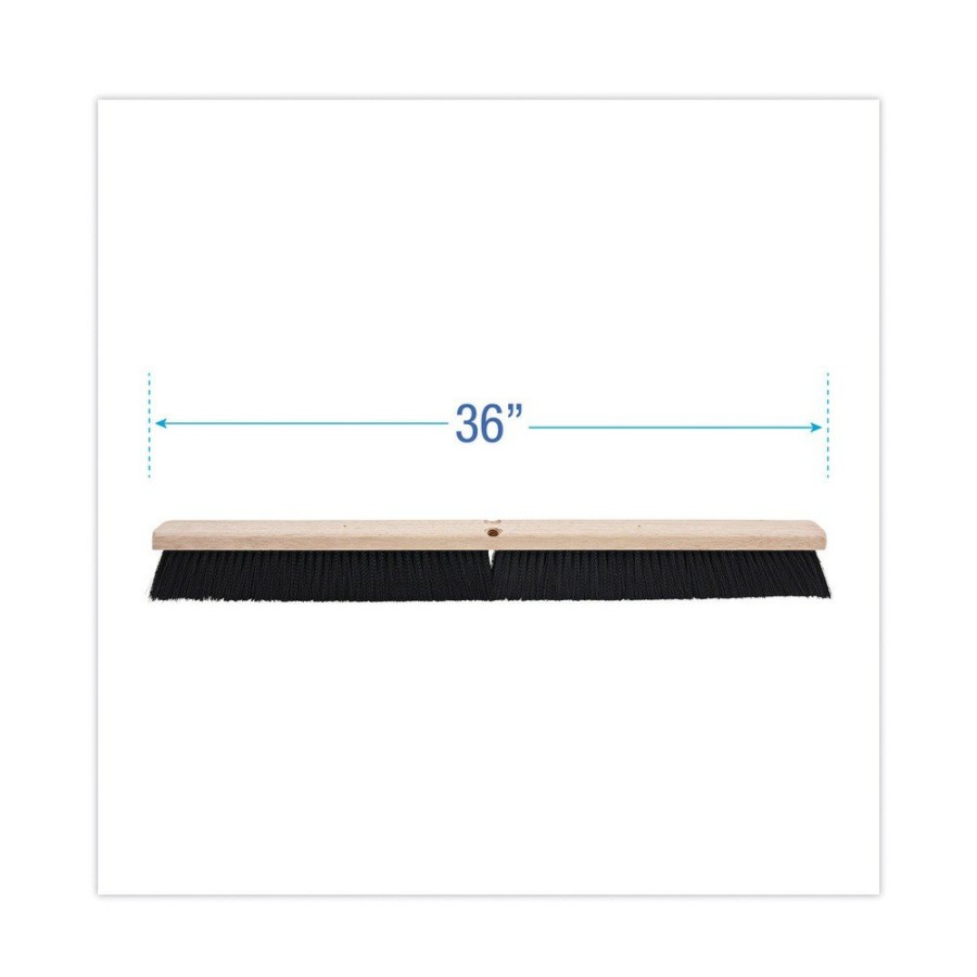 Facility Maintenance & Supplies Boardwalk Cleaning Tools | Boardwalk Bwk20636 3 In. Polypropylene Bristles 36 In. Brush Floor Brush Head - Black