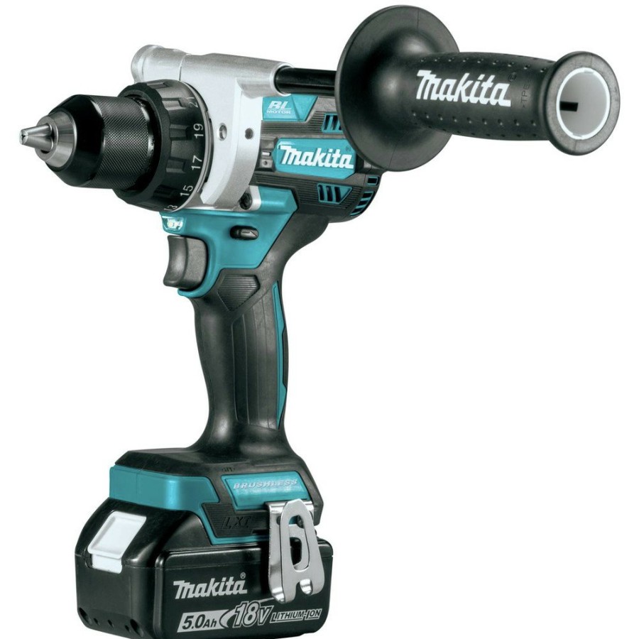 Power Tools Makita Hammer Drills | Makita Xfd14T 18V Lxt Brushless Lithium-Ion 1/2 In. Cordless Driver Drill Kit With 2 Batteries (5 Ah)