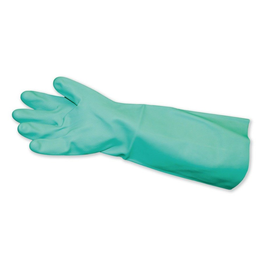 Facility Maintenance & Supplies Impact Gloves | Impact Imp 8225M Long-Sleeve Unlined Powder-Free Nitrile Gloves - Medium, Green (12 Pair/Carton)