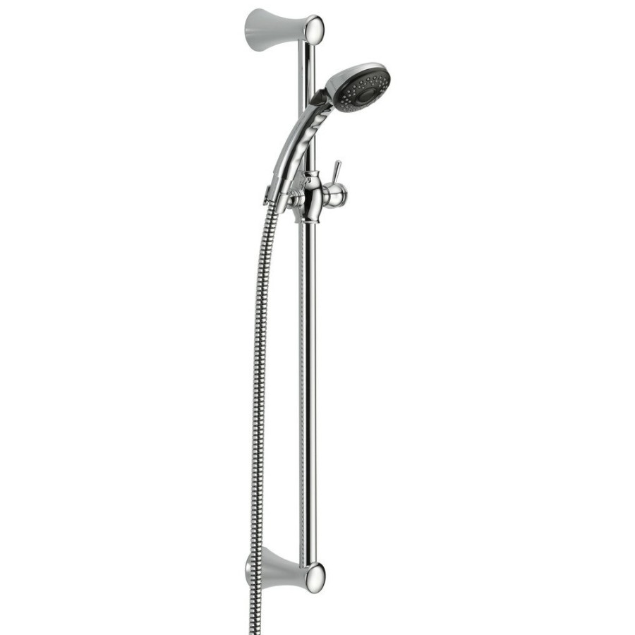 Bath Delta | Delta 57011 Fundamentals 2-Setting Slide Bar Hand Shower (Chrome)