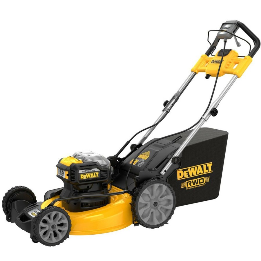 Outdoor Power Tools & Equipment Dewalt | Dewalt Dcmwsp255U2 2X20V Max Xr Brushless Lithium-Ion 21-1/2 In. Cordless Rear Wheel Drive Self-Propelled Lawn Mower Kit With 2 Batteries (10 Ah)