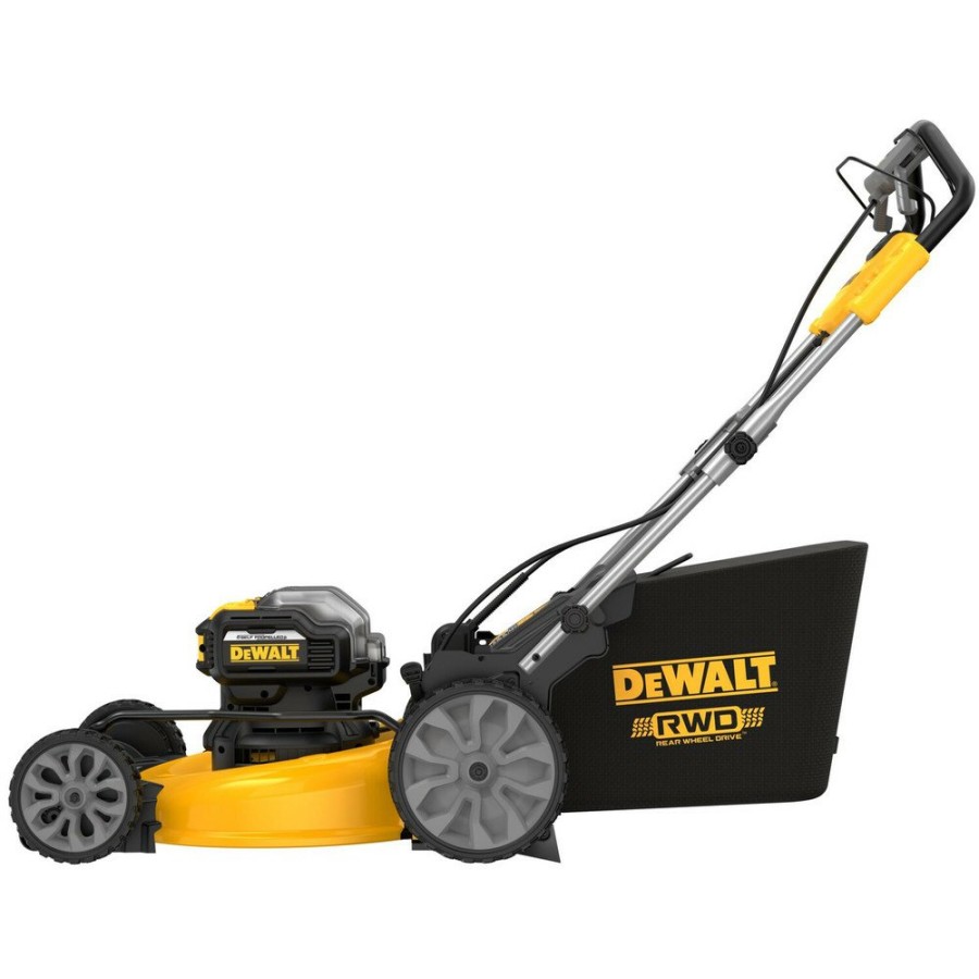 Outdoor Power Tools & Equipment Dewalt | Dewalt Dcmwsp255U2 2X20V Max Xr Brushless Lithium-Ion 21-1/2 In. Cordless Rear Wheel Drive Self-Propelled Lawn Mower Kit With 2 Batteries (10 Ah)