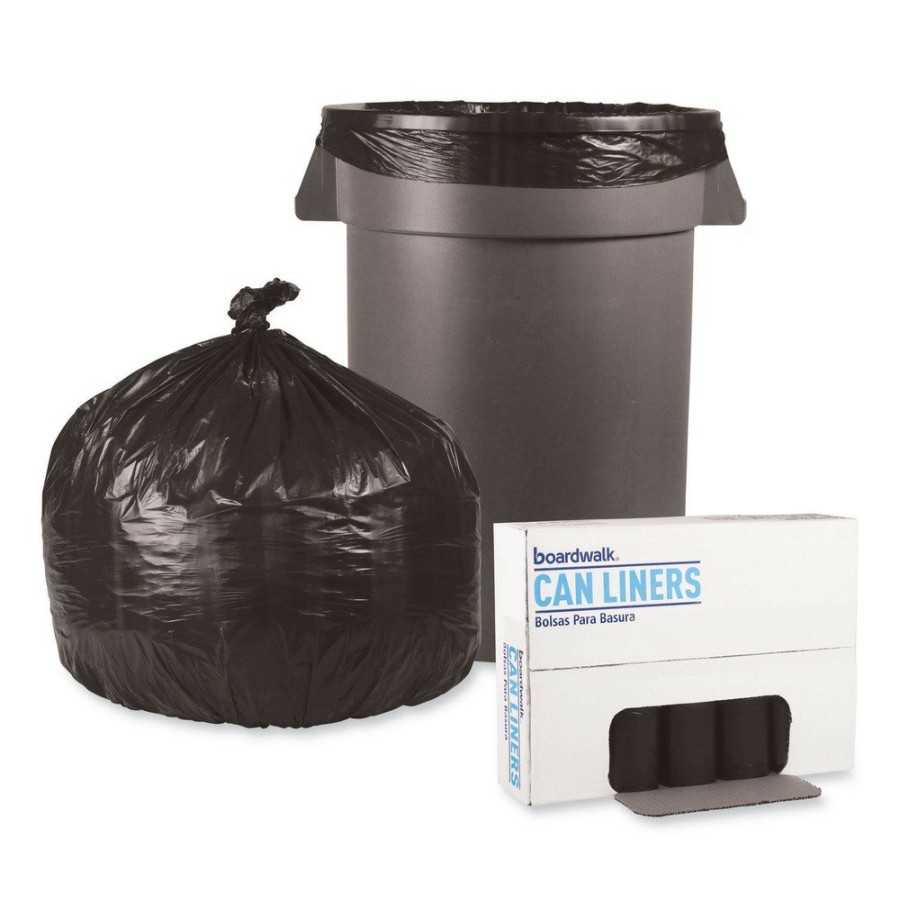 Facility Maintenance & Supplies Boardwalk | Boardwalk H6639Mkkr01 33 In. X 39 In. 33 Gal. 0.5 Mil Low-Density Waste Can Liners - Black (200/Carton)