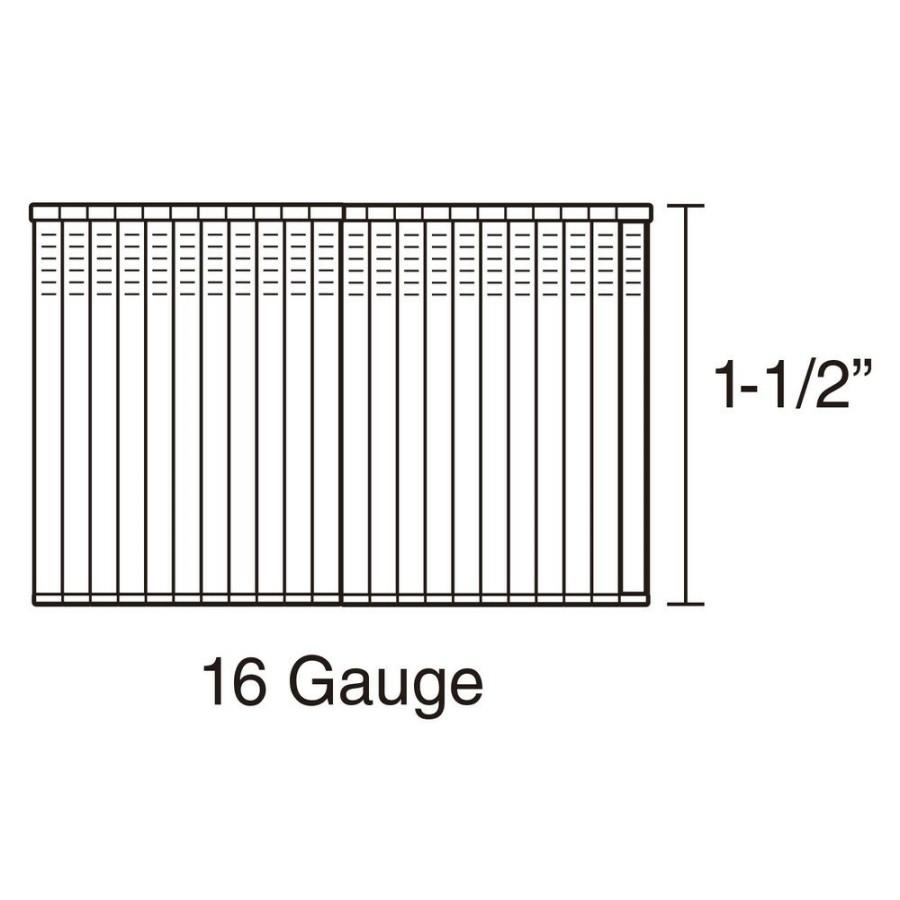 Power Tool Accessories Freeman Nails | Freeman Sssf16-15 16-Gauge 1-1/2 In. Glue Collated Stainless Steel Straight Finish Nails (1000 Count)