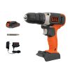 Power Tools Black & Decker Drill Drivers | Black & Decker Bcd702C1 20V Max Brushed Lithium-Ion 3/8 In. Cordless Drill Driver Kit (1.5 Ah)