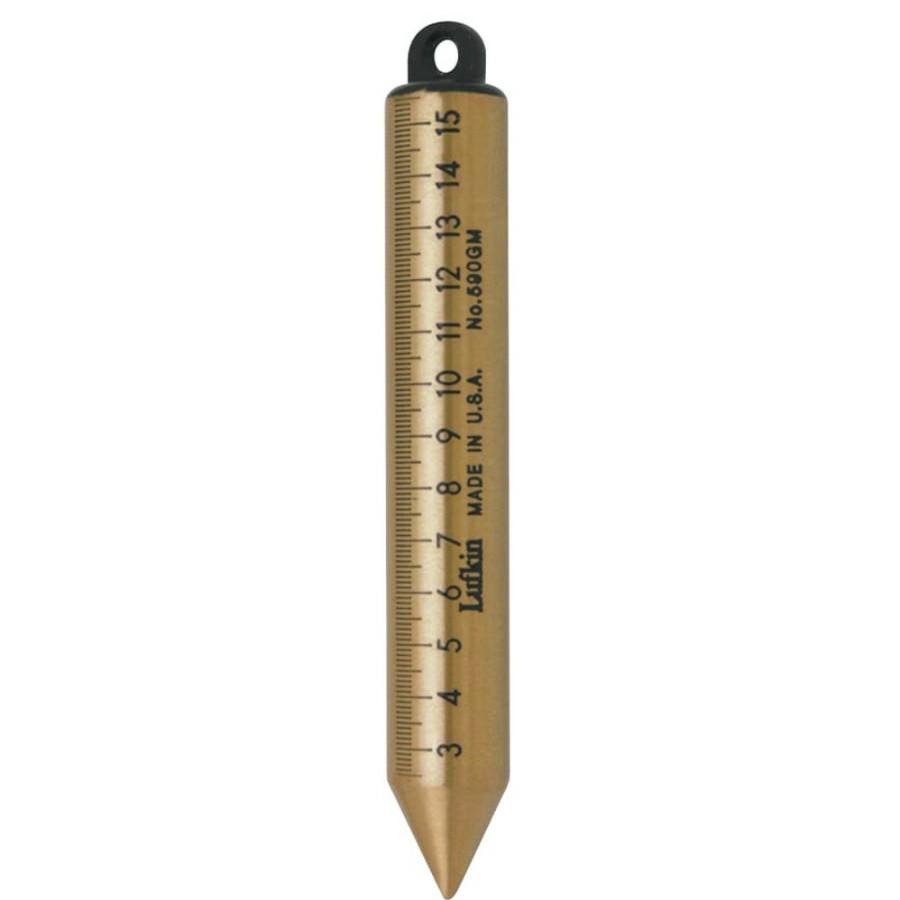 Hand Tools Lufkin Measuring Accessories | Lufkin 590Gmen Inage English/Metric 20Oz. Oil Gauging Plumb Bob - Brass