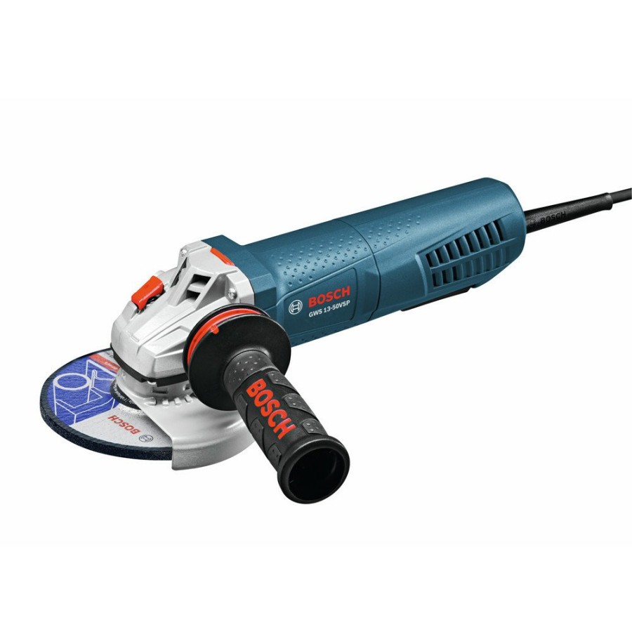 Power Tools Bosch Angle Grinders | Factory Reconditioned Bosch Gws13-50Vsp-Rt 13 Amp 5 In. High-Performance Variable Speed Angle Grinder With Paddle Switch