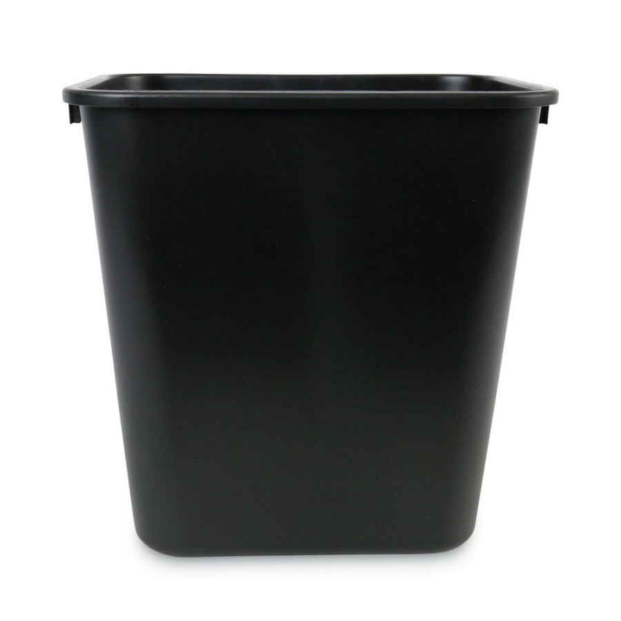 Facility Maintenance & Supplies Boardwalk | Boardwalk 3485202 28 Qt. Plastic Soft-Sided Wastebasket - Black