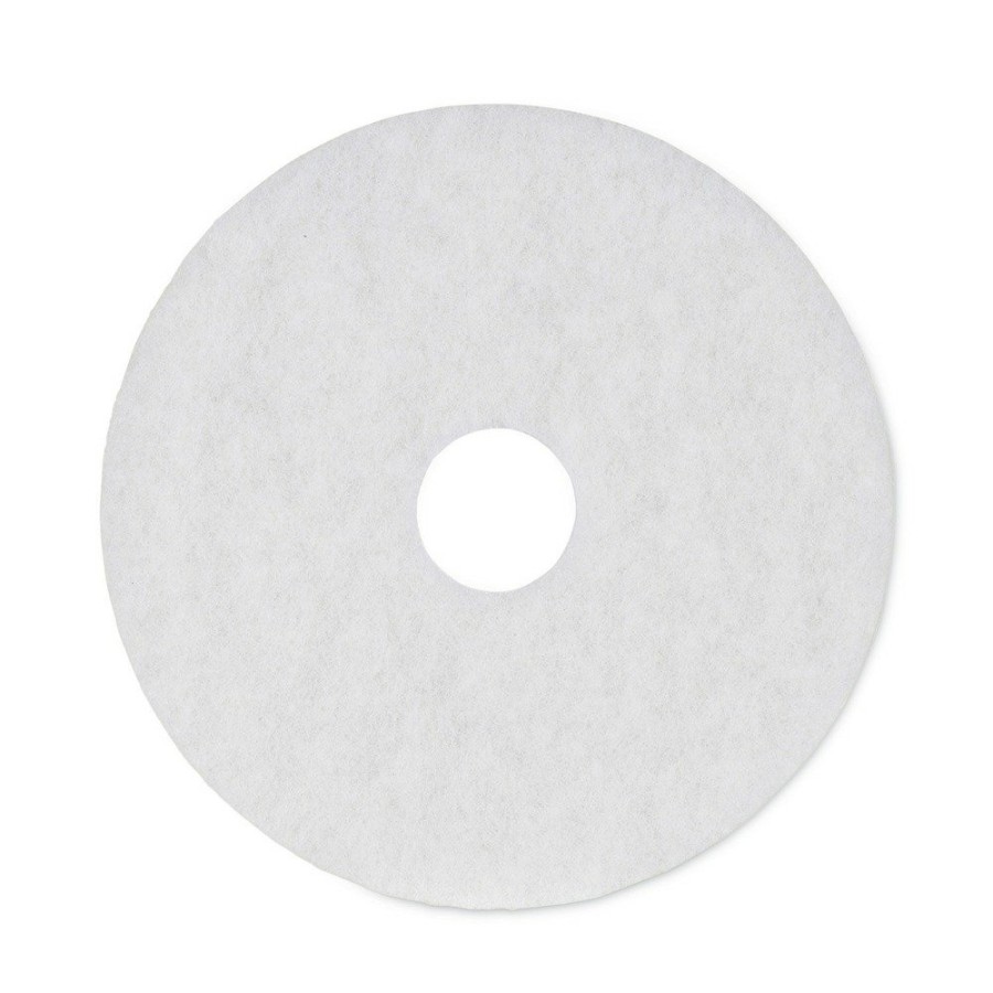 Facility Maintenance & Supplies Boardwalk Cleaners | Boardwalk Bwk4016Whi 16 In. Polishing Floor Pads - White (5/Carton)