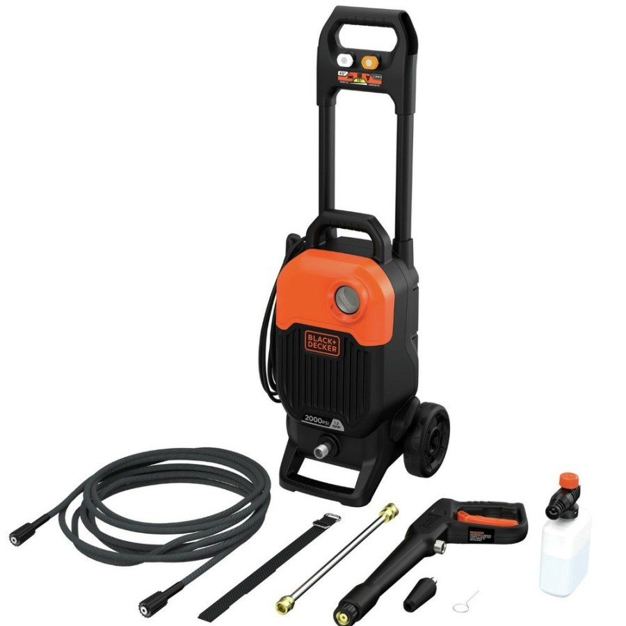 Outdoor Power Tools & Equipment Black & Decker | Black & Decker Bepw2000 2000 Max Psi 1.2 Gpm Corded Cold Water Pressure Washer