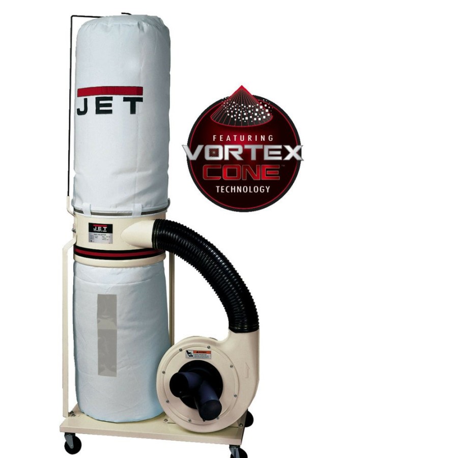 Woodworking Tools JET Dust Collectors | Jet Dc-1200Vx-Bk3 Vortex 230V/460V 2Hp Three-Phase Dust Collector With 30-Micron Bag Filter Kit