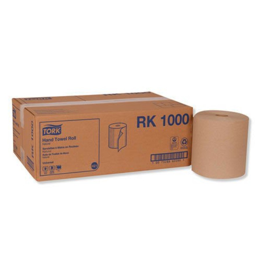 Facility Maintenance & Supplies Tork Cleaning Tools | Tork Rk1000 6 Rolls/Carton Universal 1-Ply 7.88 In. X 1000 Ft. Hardwound Hand Towel - Natural