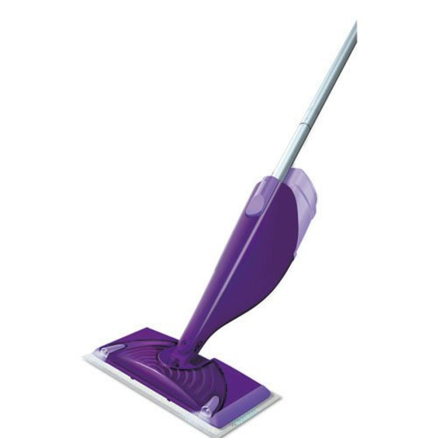 Facility Maintenance & Supplies Swiffer Cleaning Tools | Swiffer 92811Kt Wetjet 11 In. X 5 In. Cloth Head 46 In. Aluminum Plastic Handle Mop Kit - White/Purple/Silver