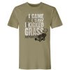 Clothing And Gear Buzz Saw | Buzz Saw Pr104184S "I Came I Saw I Kicked Grass" Premium Cotton Tee Shirt - Small, Beige