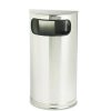 Facility Maintenance & Supplies Rubbermaid Commercial | Rubbermaid Commercial Fgso8Ssspl 9 Gal. European And Metallic Series Half-Round Steel Waste Receptacle - Satin Stainless