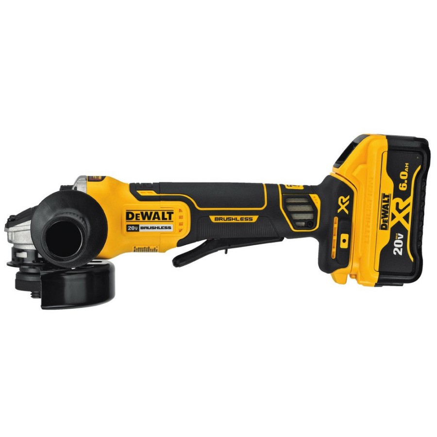 Power Tools Dewalt Angle Grinders | Dewalt Dcg413R2 20V Max Xr Brushless Lithium-Ion 4-1/2 In. Cordless Paddle Switch Small Angle Grinder With Kickback Brake Kit With (2) 6 Ah Batteries