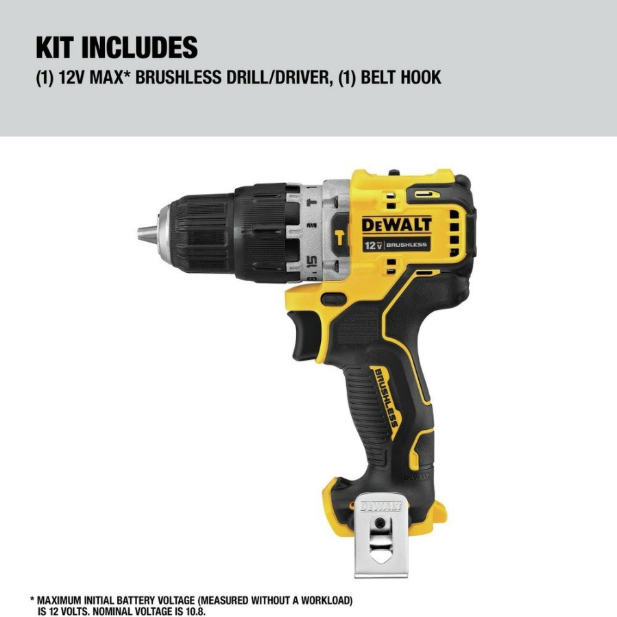 Power Tools Dewalt Hammer Drills | Dewalt Dcd706B 12V Max Xtreme Brushless Lithium-Ion 3/8 In. Cordless Hammer Drill (Tool Only)