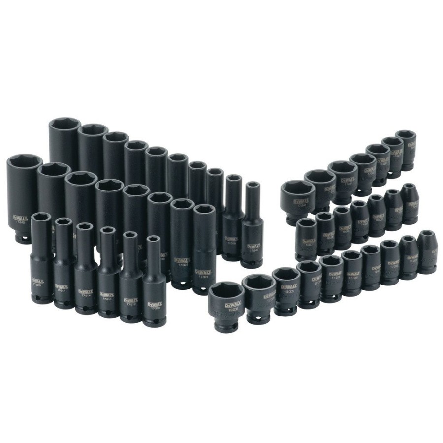 Power Tool Accessories Dewalt Sockets | Dewalt Dwmt19251 48 Piece 1/4 In Drive Combination Impact Socket Set 6 Pt