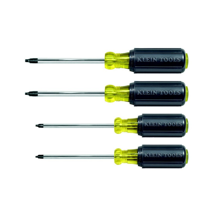 Hand Tools Klein Tools | Klein Tools 85664 4-Piece Square Recess Screwdriver Set