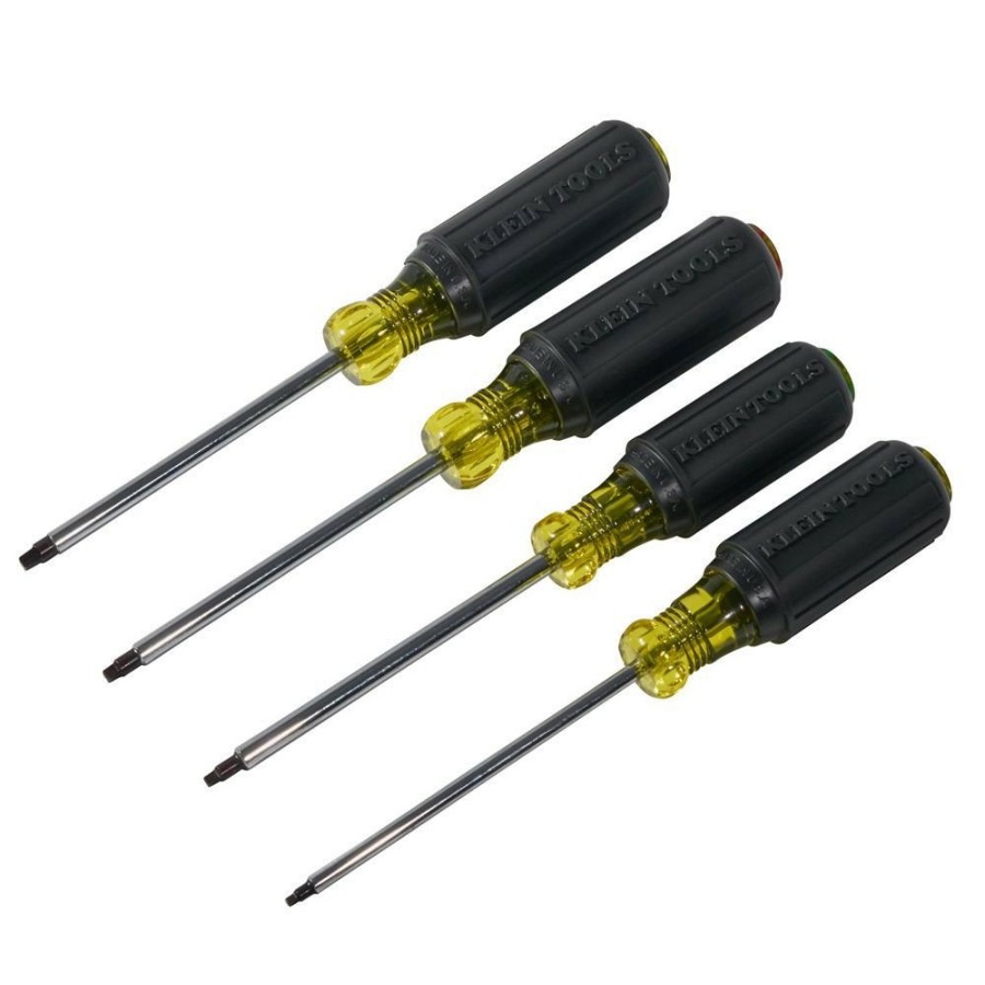 Hand Tools Klein Tools | Klein Tools 85664 4-Piece Square Recess Screwdriver Set