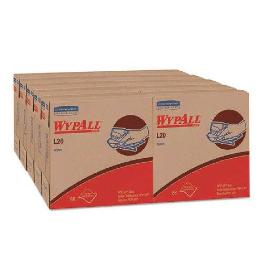 Facility Maintenance & Supplies WypAll | Wypall 47044 9-1/10 In. X 16-4/5 In., Pop-Up Box, 4-Ply L20 Towels - White (10 Boxes/Carton, 88 Towels/Box)