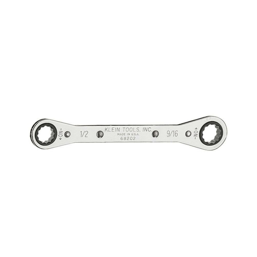 Hand Tools Klein Tools Box Wrenches | Klein Tools 68202 1/2 In. X 9/16 In. Ratcheting Box Wrench