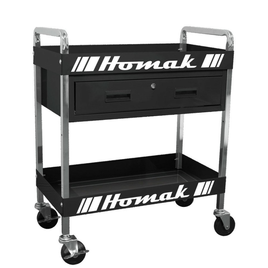 Tool Storage Homak | Homak Bk06030210 30 In. 1-Drawer Service Cart - Black