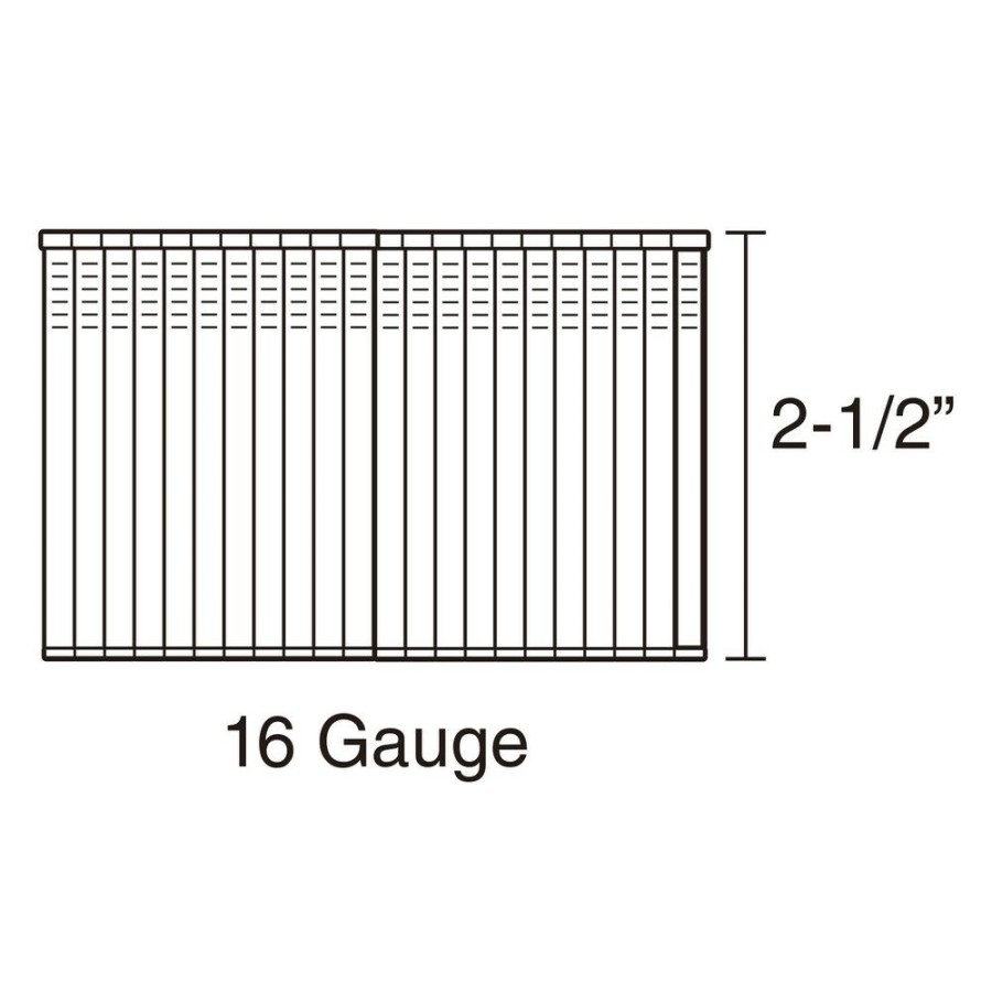 Power Tool Accessories Freeman Nails | Freeman Sssf16-25 16-Gauge 2-1/2 In. Glue Collated Stainless Steel Straight Finish Nails (1000 Count)