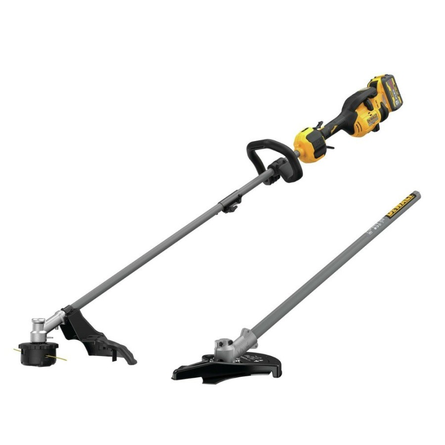 Outdoor Power Tools & Equipment Dewalt | Dewalt Dcst972X1Dwoas5Bc-Bndl 60V Max Brushless Lithium-Ion 17 In. Cordless String Trimmer Kit (9 Ah) And Brush Cutter Attachment Bundle