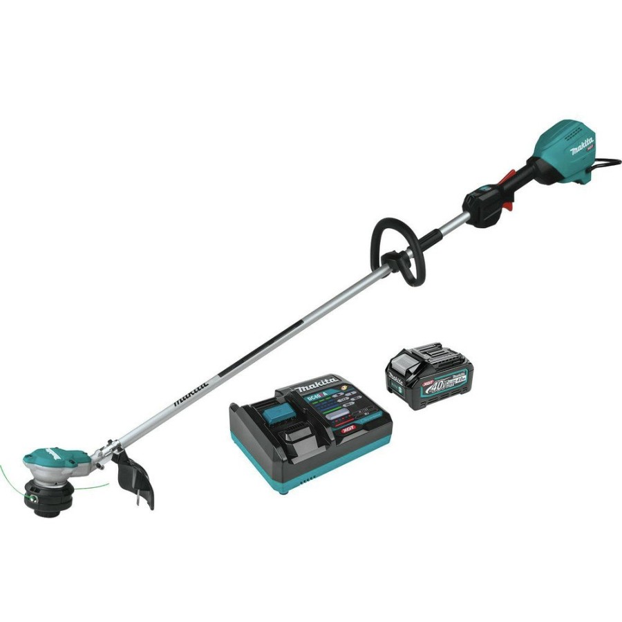 Outdoor Power Tools & Equipment Makita String Trimmers | Makita Gru01M1 40V Max Xgt Brushless Lithium-Ion 15 In. Cordless String Trimmer Kit (4 Ah)