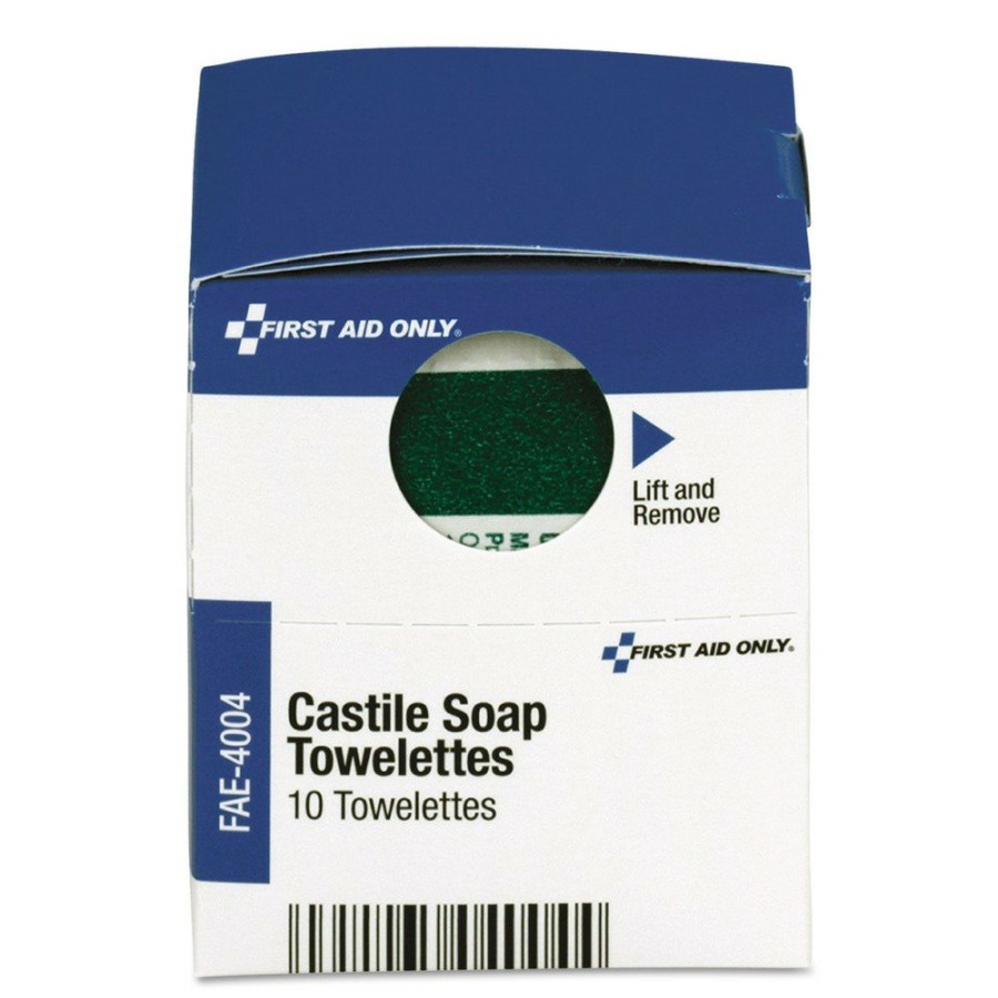 Facility Maintenance & Supplies First Aid Only Hand Wipes | First Aid Only Fae-4004 Smartcompliance Castile Soap Towelettes (10/Box)