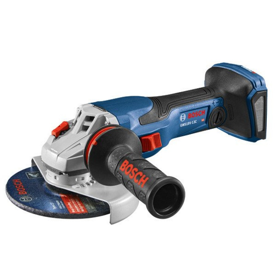 Power Tools Bosch Angle Grinders | Factory Reconditioned Bosch Gws18V-13Cn-Rt Profactor 18V Spitfire Connected-Ready Brushless Lithium-Ion 5 - 6 In. Cordless Angle Grinder With Slide Switch (Tool Only)