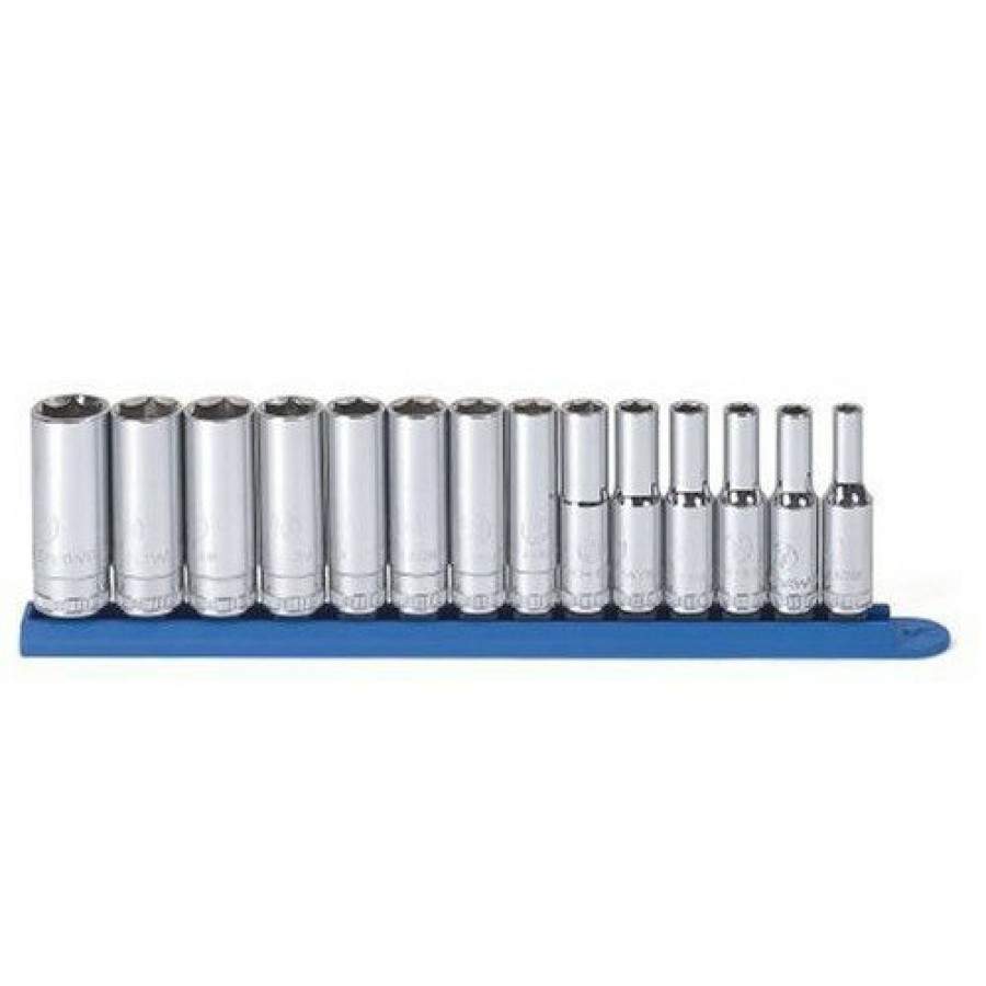 Hand Tools GearWrench Socket Sets | Gearwrench 80554 14-Piece 3/8 In. Drive 6-Point Metric Deep Socket Set