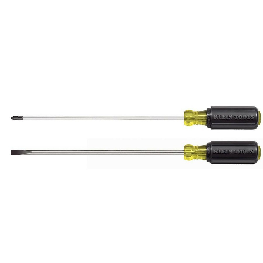 Hand Tools Klein Tools | Klein Tools 85072 2-Piece Long Blade Slotted And Phillips Screwdriver Set