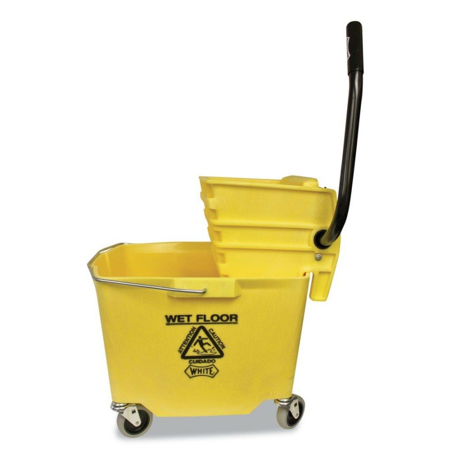 Facility Maintenance & Supplies Impact Cleaning Tools | Impact Imp 6Y/2635-3Y 12 Oz. - 32 Oz. Side-Press Squeeze Wringer/Plastic Bucket Combo - Yellow