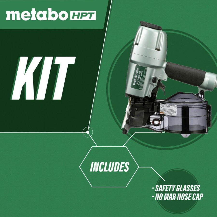 Air Tools And Equipment Metabo HPT Nail Guns | Metabo Hpt Nv65Ah2M 16 Degree 2-1/2 In. Coil Siding Nailer