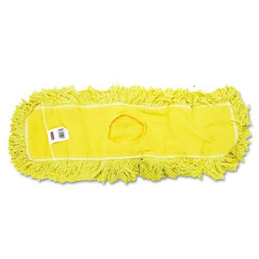 Facility Maintenance & Supplies Rubbermaid Commercial Cleaning Tools | Rubbermaid Commercial Fgj15300Yl00 24 In. Trapper Commercial Looped-End Launderable Dust Mop - Yellow