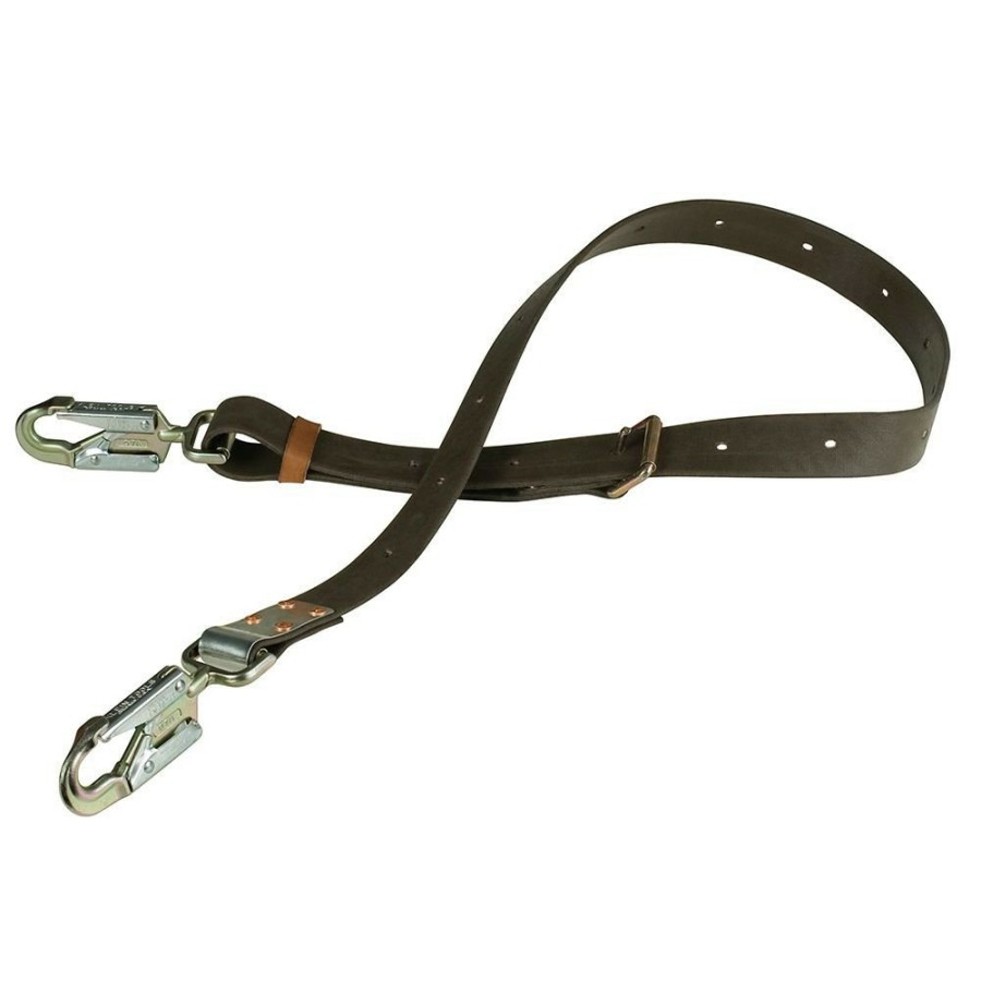 Safety Equipment Klein Tools | Klein Tools Kg5295-8L 8 Ft. Positioning Strap With 6-1/2 In. Snap Hook - Brown