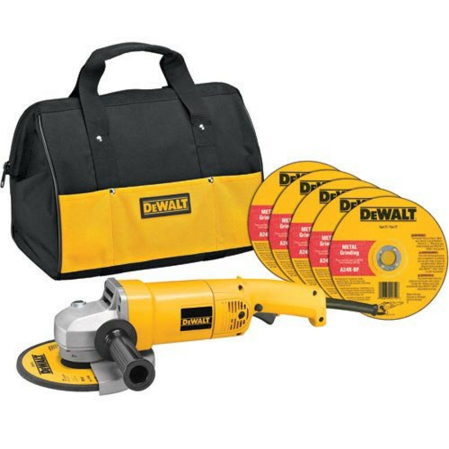 Power Tools Dewalt Angle Grinders | Dewalt Dw840K 7 In. 8,000 Rpm 13.0 Amp Angle Grinder Kit