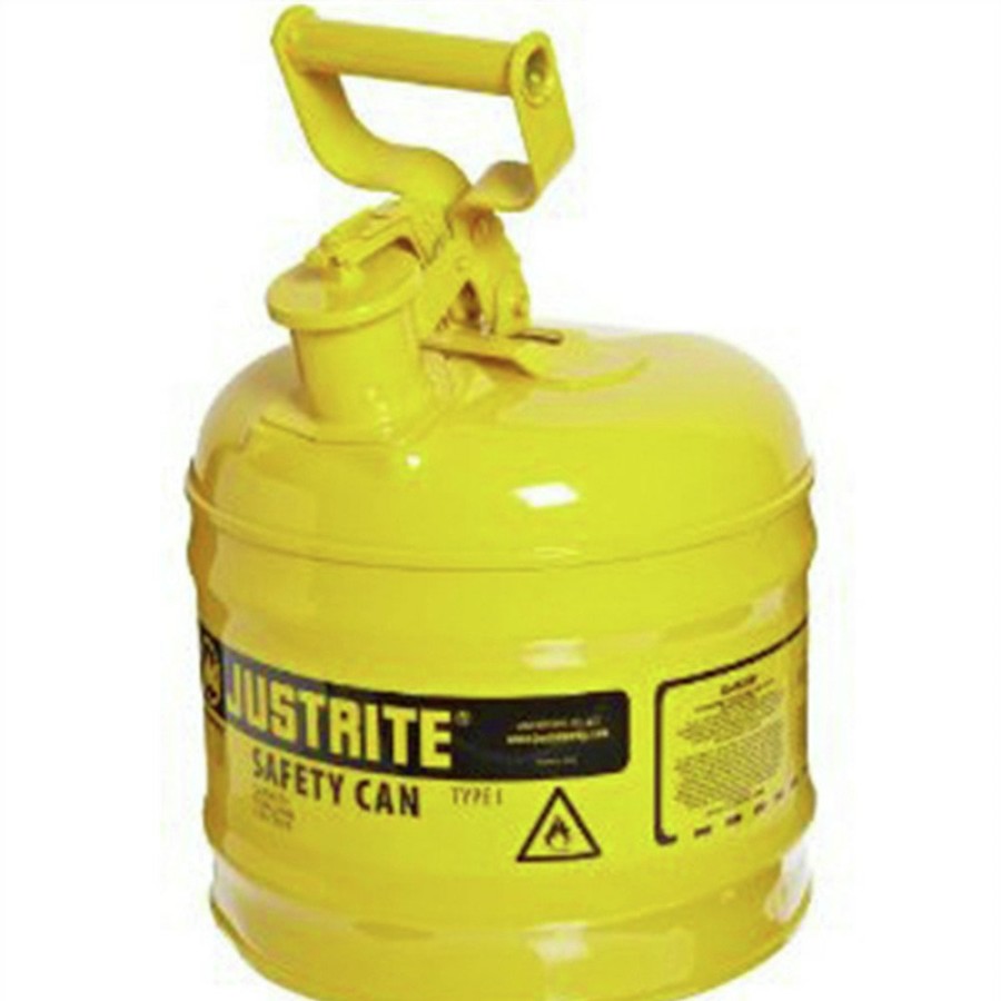 Automotive Justrite | Justrite 7120200 Type 1 2 Gallon Steel Safety Can For Diesel - Yellow