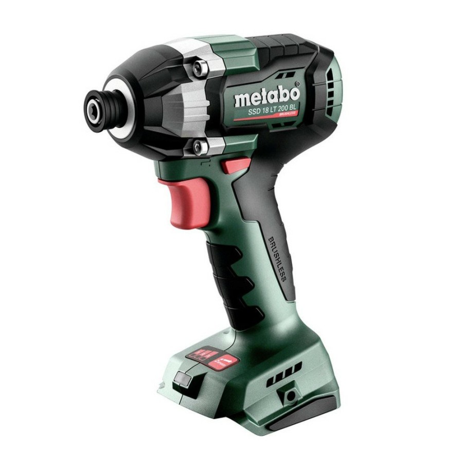 Power Tools Metabo Impact Drivers | Metabo 602397850 Ssd 18 Lt 200 Bl 18V Brushless Lithium-Ion 1/4 In. Hex Cordless Impact Driver (Tool Only)