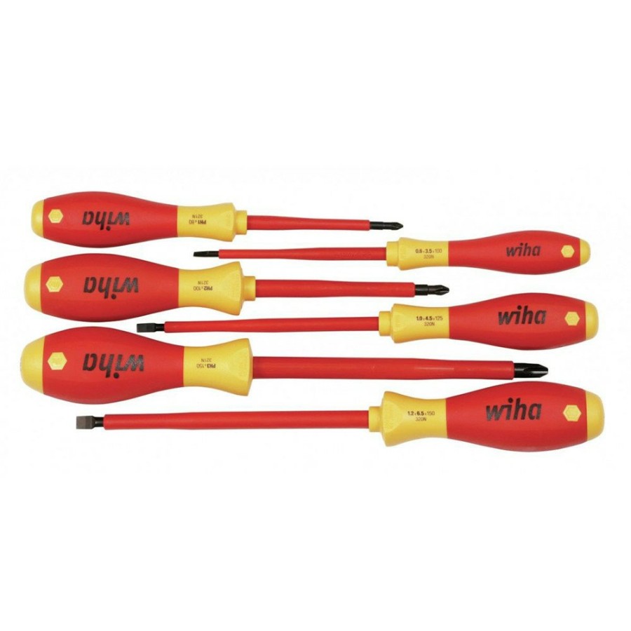 Hand Tools Wiha Tools | Wiha Tools 32092 6-Piece Insulated Slotted/Phillips Screwdrivers (1 Set)