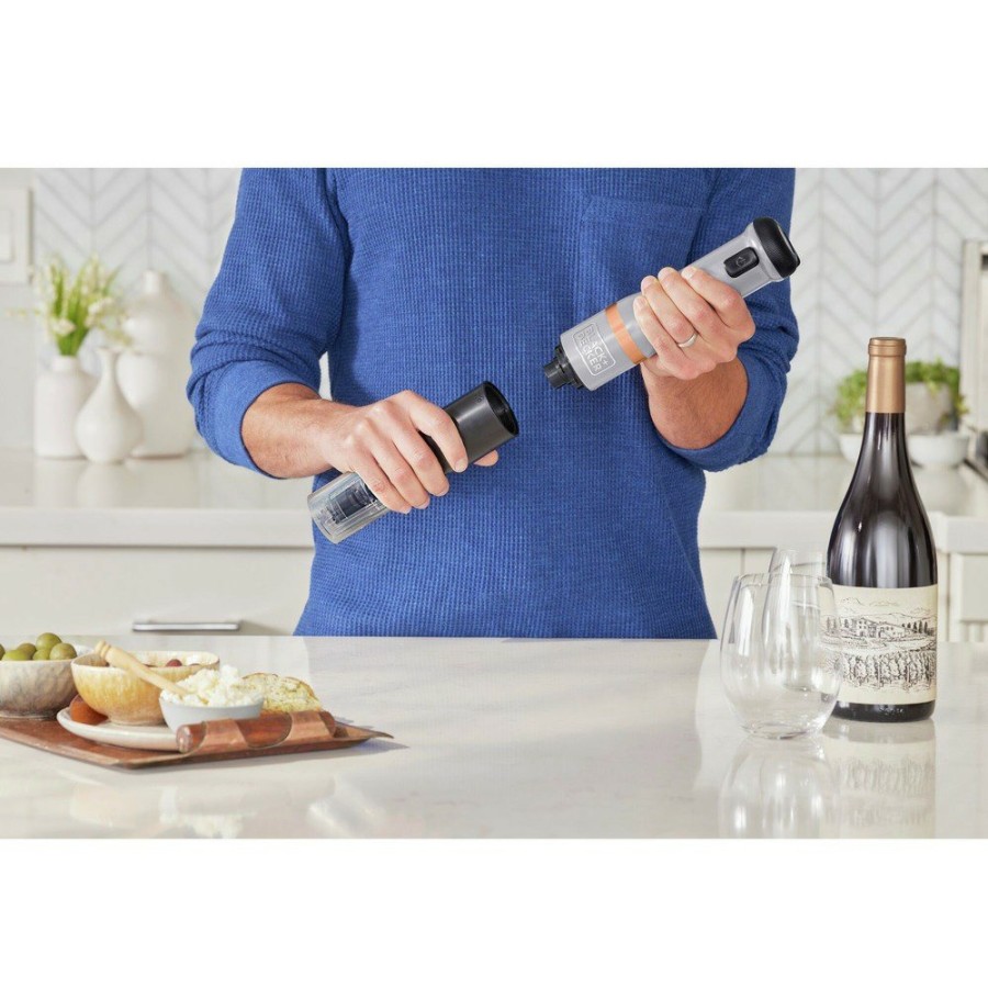 Kitchen Black & Decker | Black & Decker Bckm101Wn Kitchen Wand Wine Opener Attachment