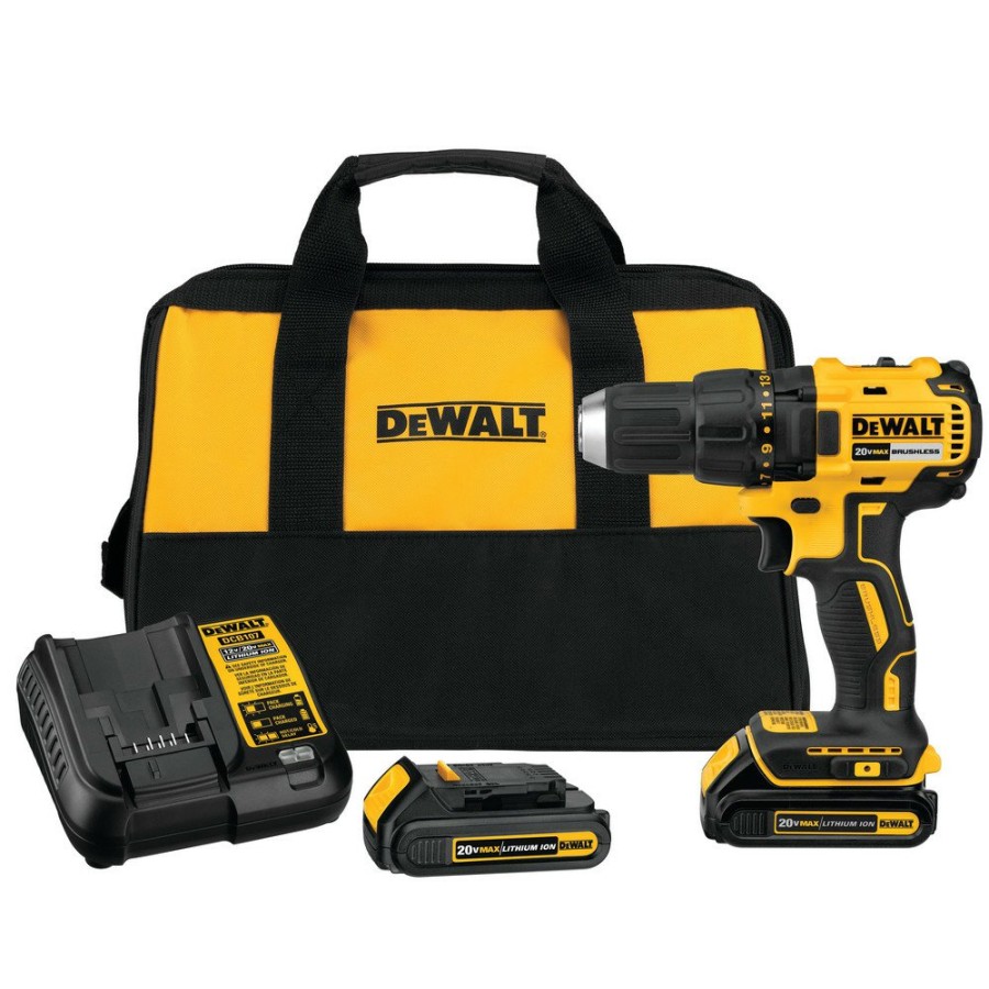 Power Tools Dewalt Drill Drivers | Factory Reconditioned Dewalt Dcd777C2R 20V Max Lithium-Ion Brushless Compact 1/2 In. Cordless Drill Driver Kit (1.5 Ah)