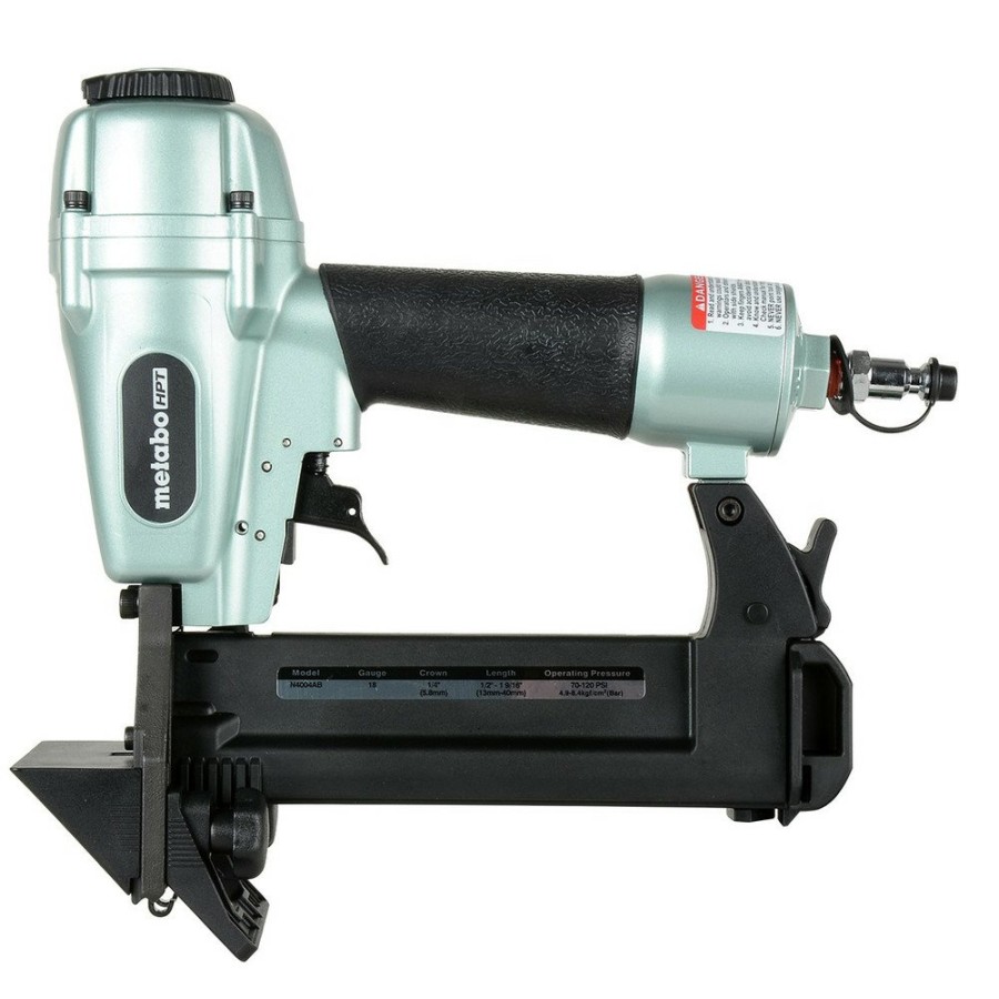 Air Tools And Equipment Metabo HPT Pneumatic Staplers | Metabo Hpt N4004Abm 1-9/16 In. 18-Gauge 1/4 In. Crown Pneumatic Pro Flooring Stapler