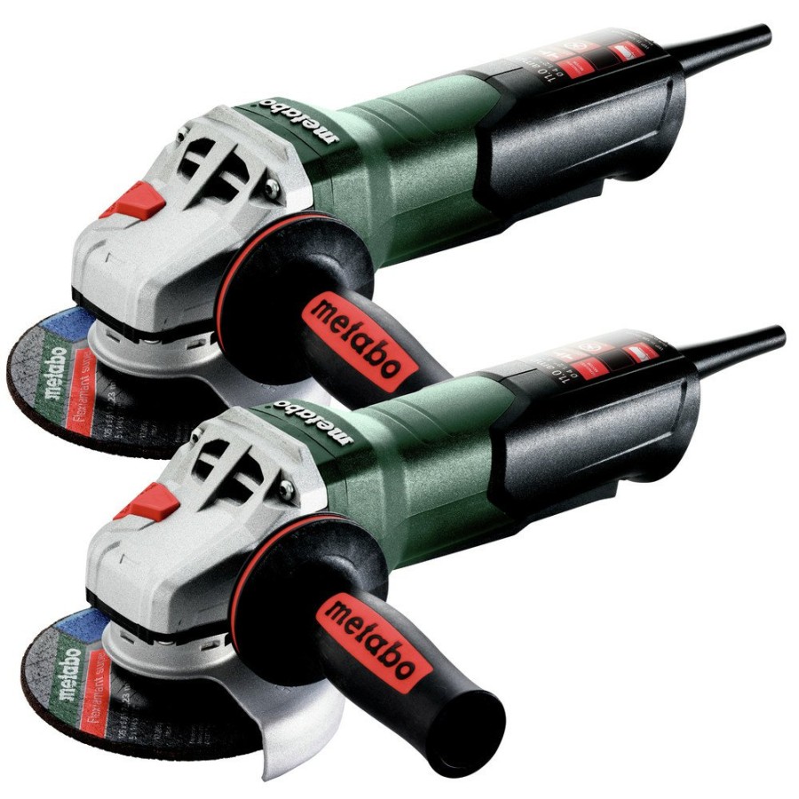 Power Tools Metabo Angle Grinders | Metabo 603624420-Bndl Metabo Wp 11-125 Quick 11 Amp 11,000 Rpm 4.5 In. / 5 In. Corded Angle Grinder With Non-Locking Paddle (2-Pack)