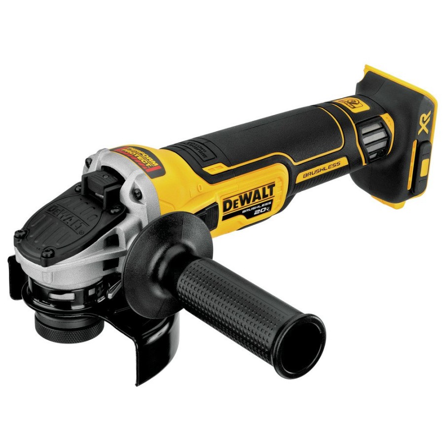 Power Tools Dewalt Angle Grinders | Dewalt Dcg405B 20V Max Xr Brushless Lithium-Ion 4.5 In. Cordless Slide Switch Small Angle Grinder With Kickback Brake (Tool Only)