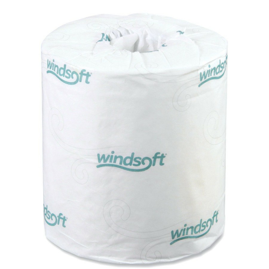 Facility Maintenance & Supplies Windsoft | Windsoft Win2405 2-Ply Septic Safe Individually Wrapped Rolls Bath Tissue - White (48 Rolls/Carton)