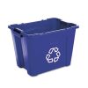 Facility Maintenance & Supplies Rubbermaid Commercial | Rubbermaid Commercial Fg571473Blue 14 Gallon Polyethylene Stacking Recycle Bin - Blue