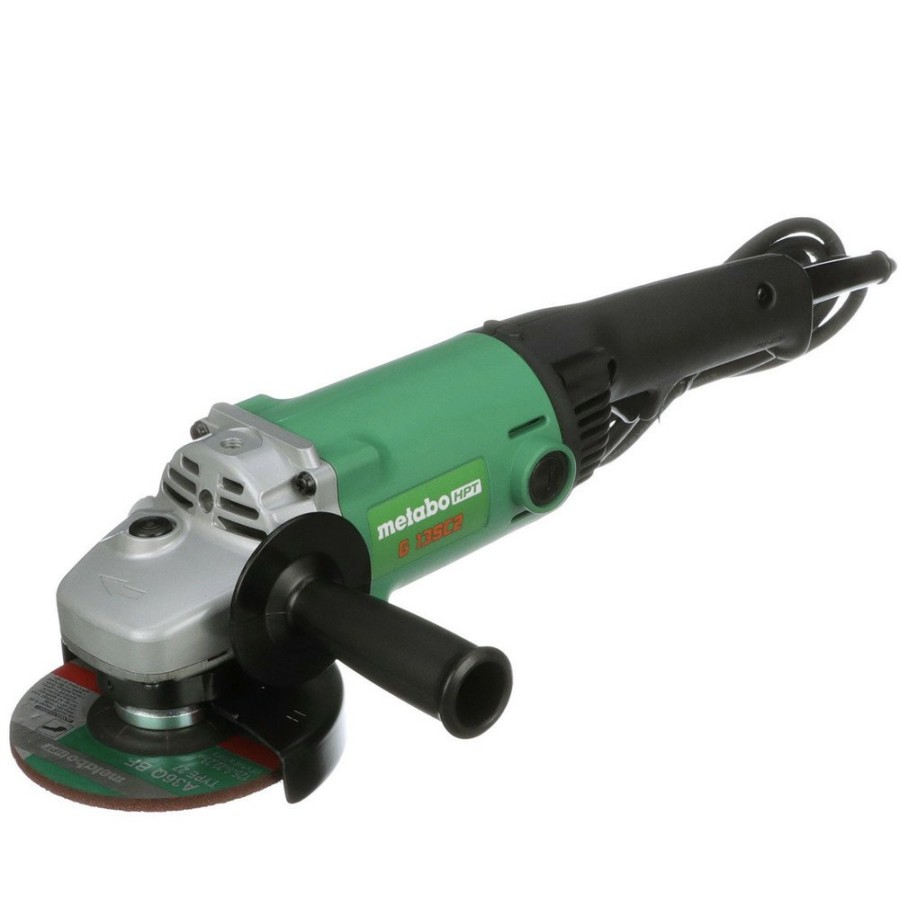 Power Tools Metabo HPT Angle Grinders | Metabo Hpt G13Sc2M 5 In. 11 Amp Trigger Switch Small Angle Grinder